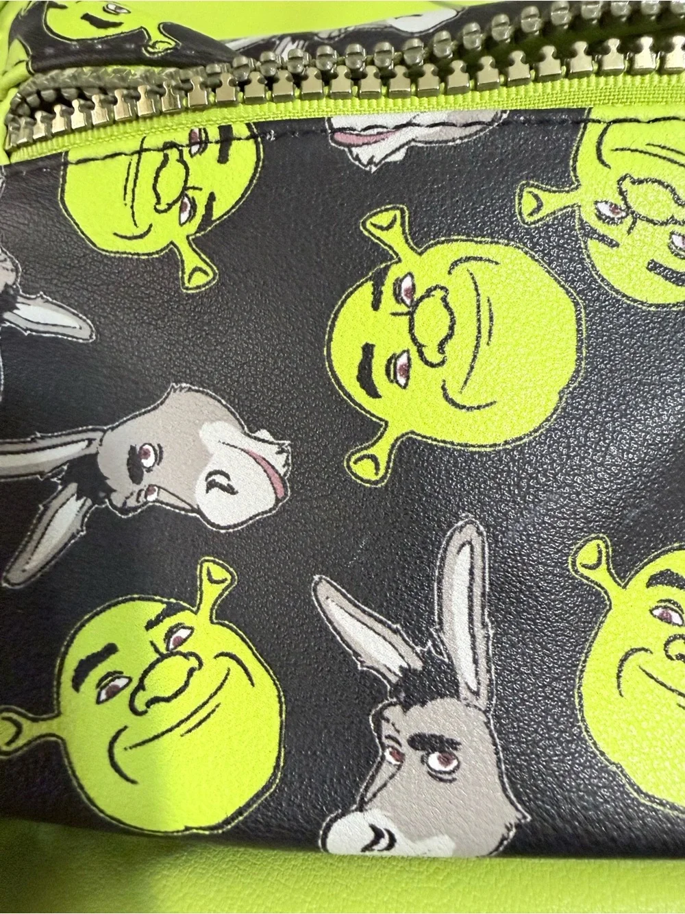 Dreamworks Shrek Bright Green and Black Kids Backpack
